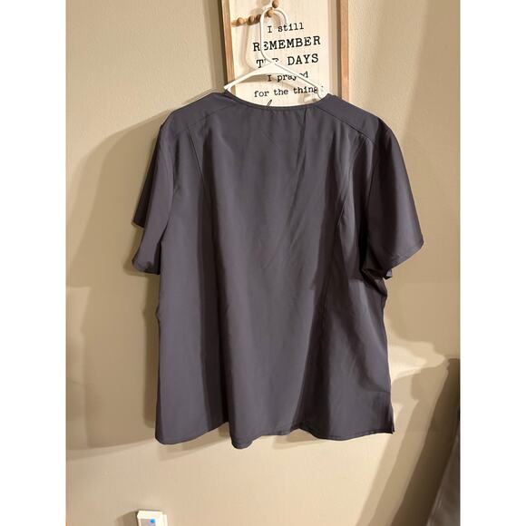 cherokee infinity pewter scrub top 2xl v neck - Picture 3 of 3